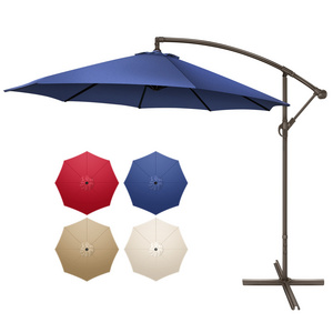 In Stock 24 Solar Led Lights 10Ft Cantilever Umbrella Patio Umbrellas