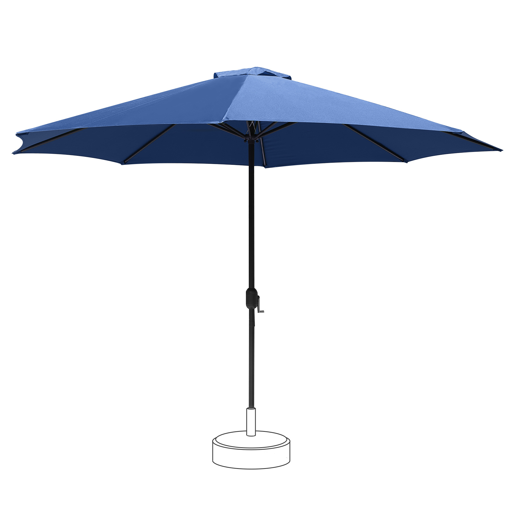 Restaurant Umbrella Wooden Patio Bar Umbrellas Promotional Sunshade Sun Garden Parasol Umbrella Hot Selling Customized 8 Ribs