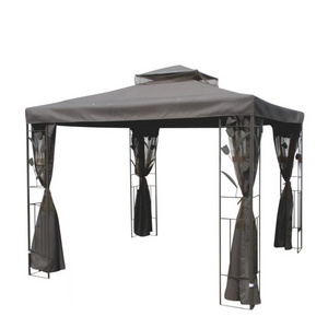 High Quality Metal Gazebo 2.7x2.7m Double Roof accept customized wrought iron gazebo for outdoor