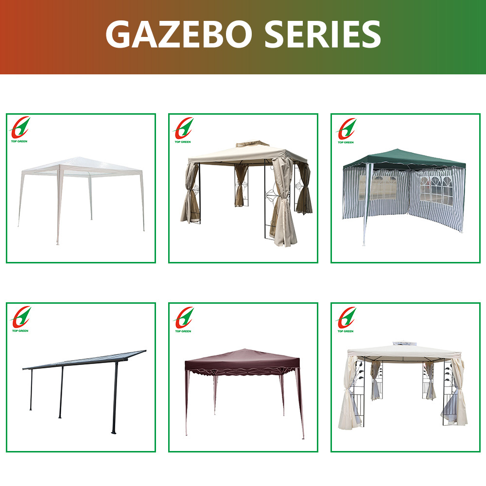 Guaranteed Quality Garden Modern Outdoor Polyester Roof Aluminum Metal Pavilion  Gazebo