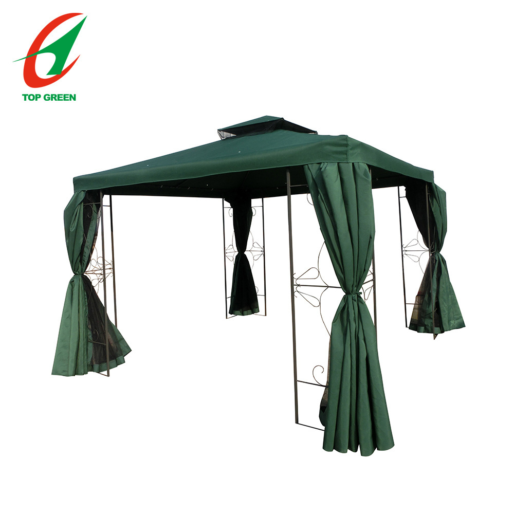 High Quality Modern Style Double Roof Outdoor Furniture Garden Metal Gazebo