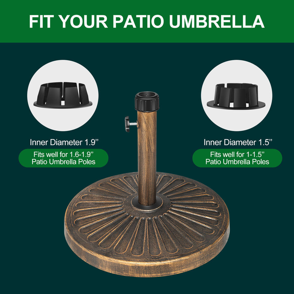 Top green Heavy Duty Resin Round Umbrella Base Beach Umbrella  Water Patio Umbrellas Base