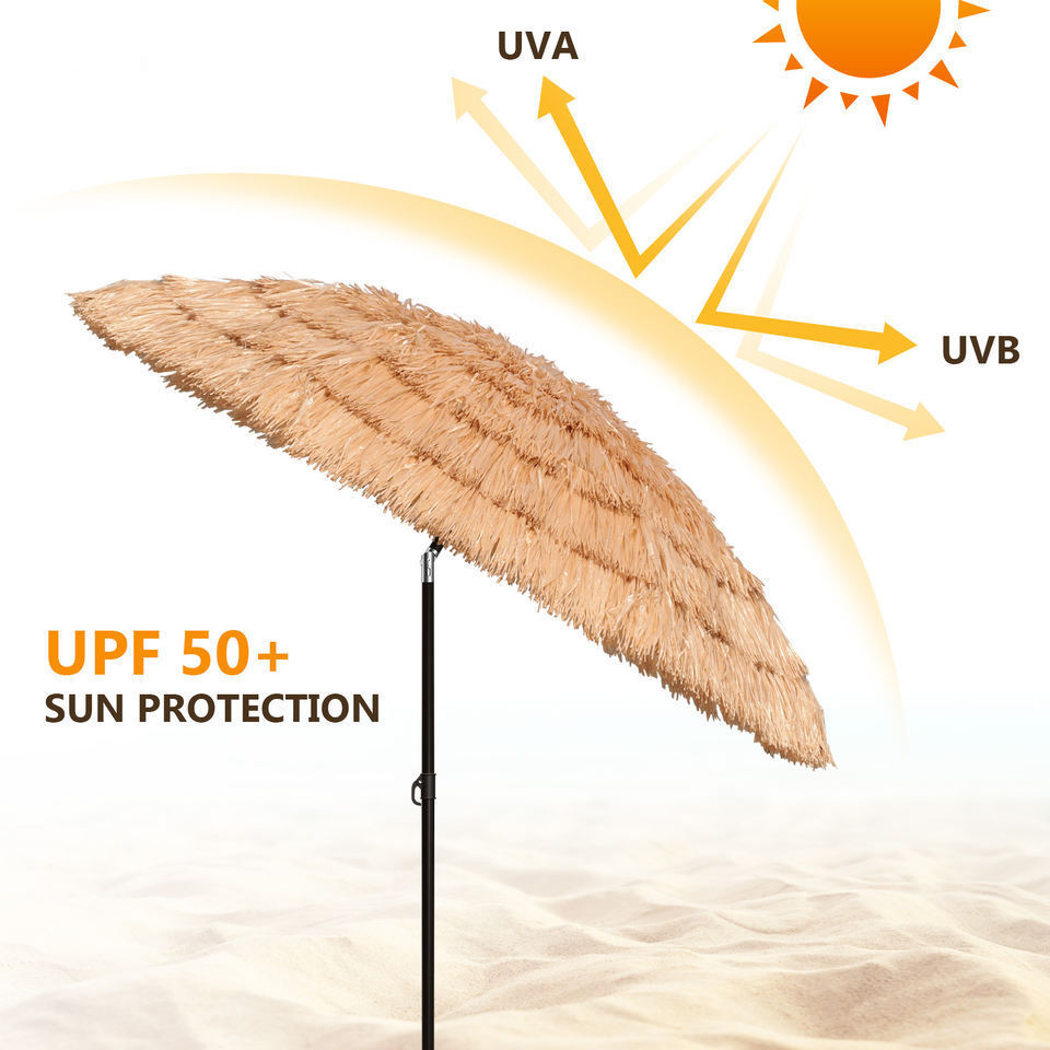 Ultraviolet-proof Patio Umbrellas with Fringe Sun Beach Umbrella Factory Wholesale Outdoor Outdoor Furniture Steel Frame 8 Ribs