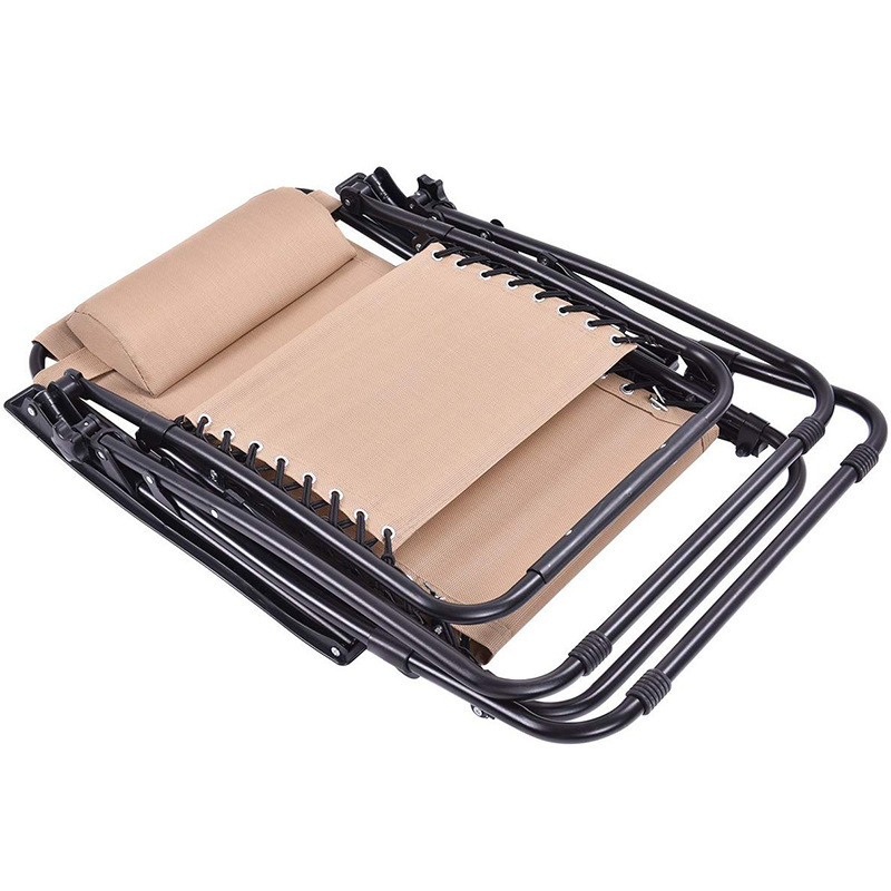 Metal foldable folding aluminum recliner anti zero gravity chair single folding for sleeping sleeper camping beach chairs