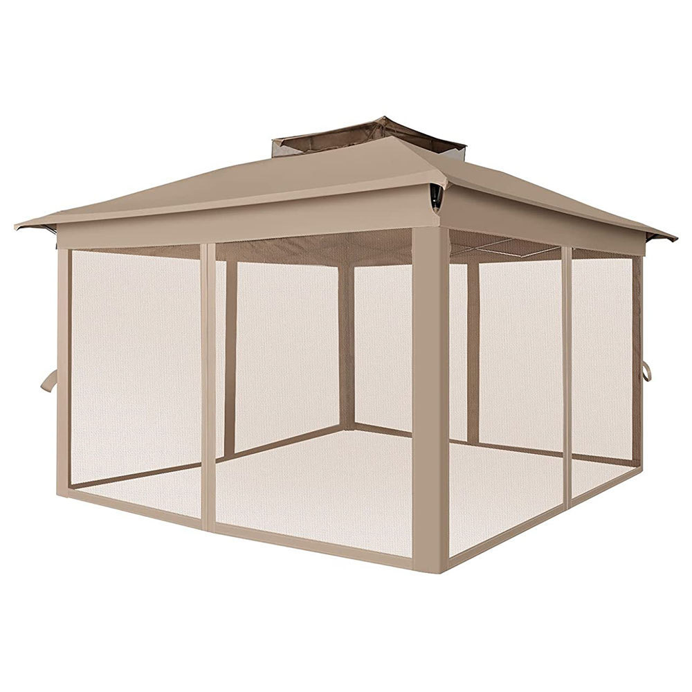 Top green Garden Gazebo 4x4 gazebo Shelter Metal Removable Zipper Mosquito Netting Folding Pop Up Gazebo