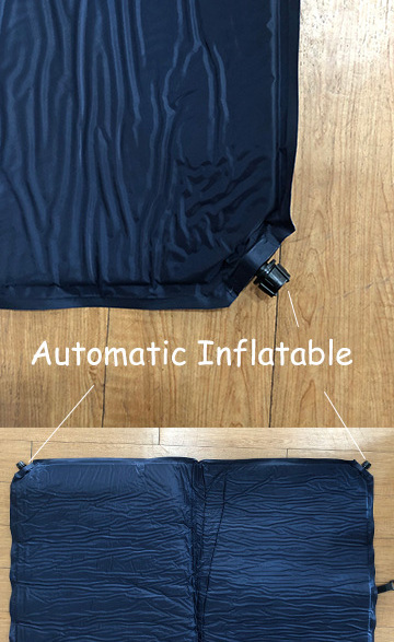 Backpacking Self Automatic sleeping eye pad Foam 3inches Ultrathick Air Mattress Camping Mat Sleeping Pad