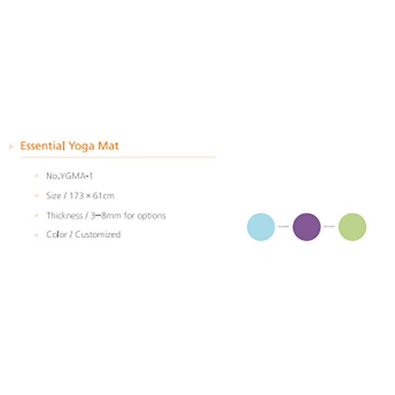 Hot selling popular sporting goods light weight and easy to carry for YOGA excerises material 100% PVC Essential Yoga Mat