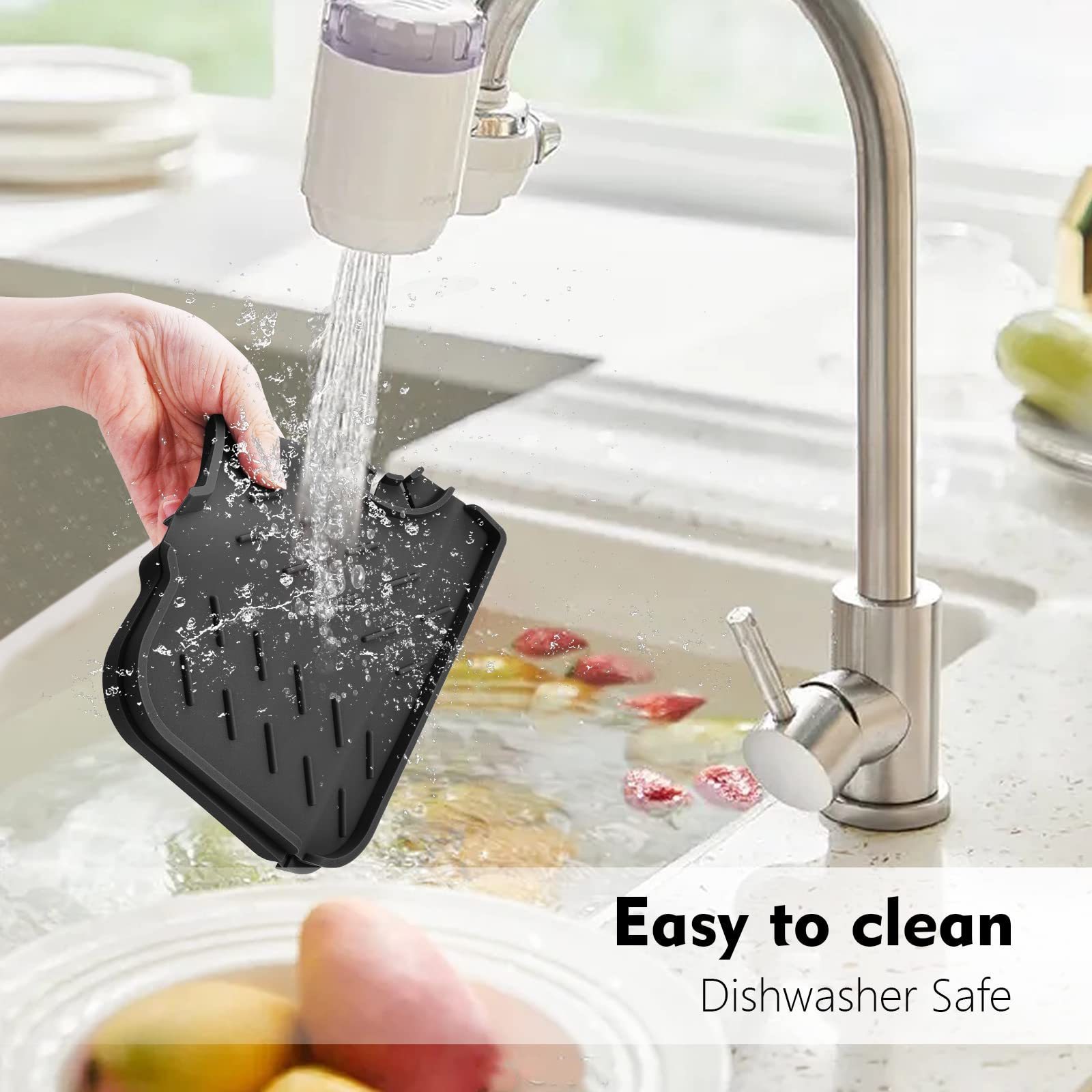 custom kitchen faucet absorbent mat sink splash guard handle drip catcher tray silicone faucet sink drying mat