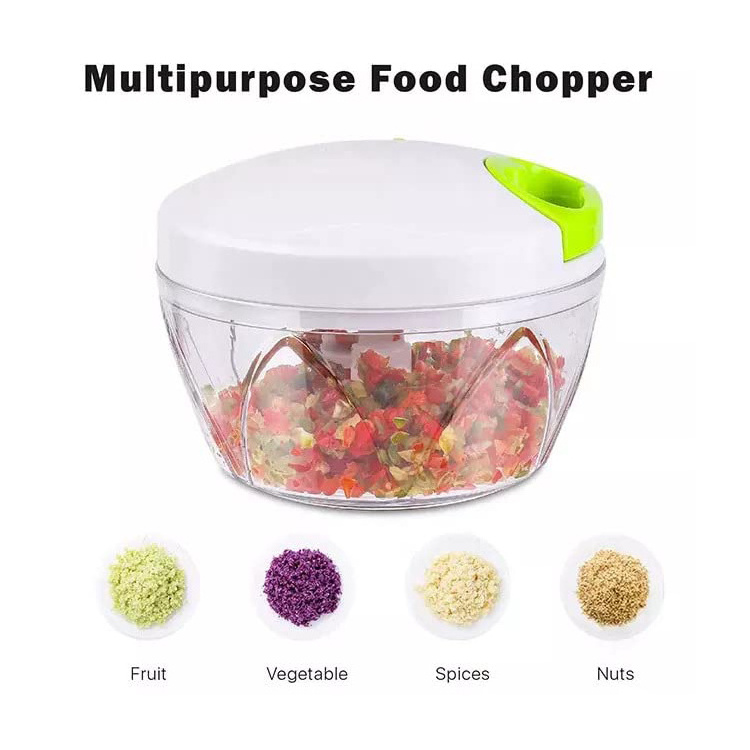 Portable Hand Pull String Garlic Minced Veggies Onion Cutter Manual Food Processor Vegetable Chopper