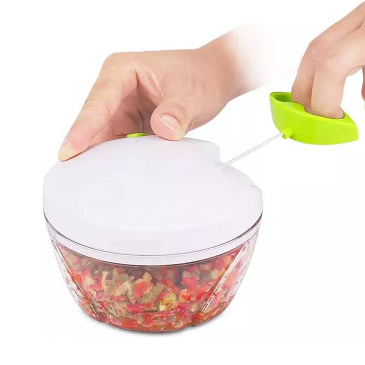 Portable Hand Pull String Garlic Minced Veggies Onion Cutter Manual Food Processor Vegetable Chopper