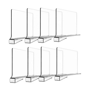 Transparent Clear Closets Shelf Organizer Dividers Cabinet Storage Rack Acrylic Plastic Closet Shelf Divider