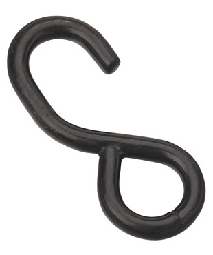 1 Inch 25mm Black Pvc Coated Metal Hooks S Hook for Hanging