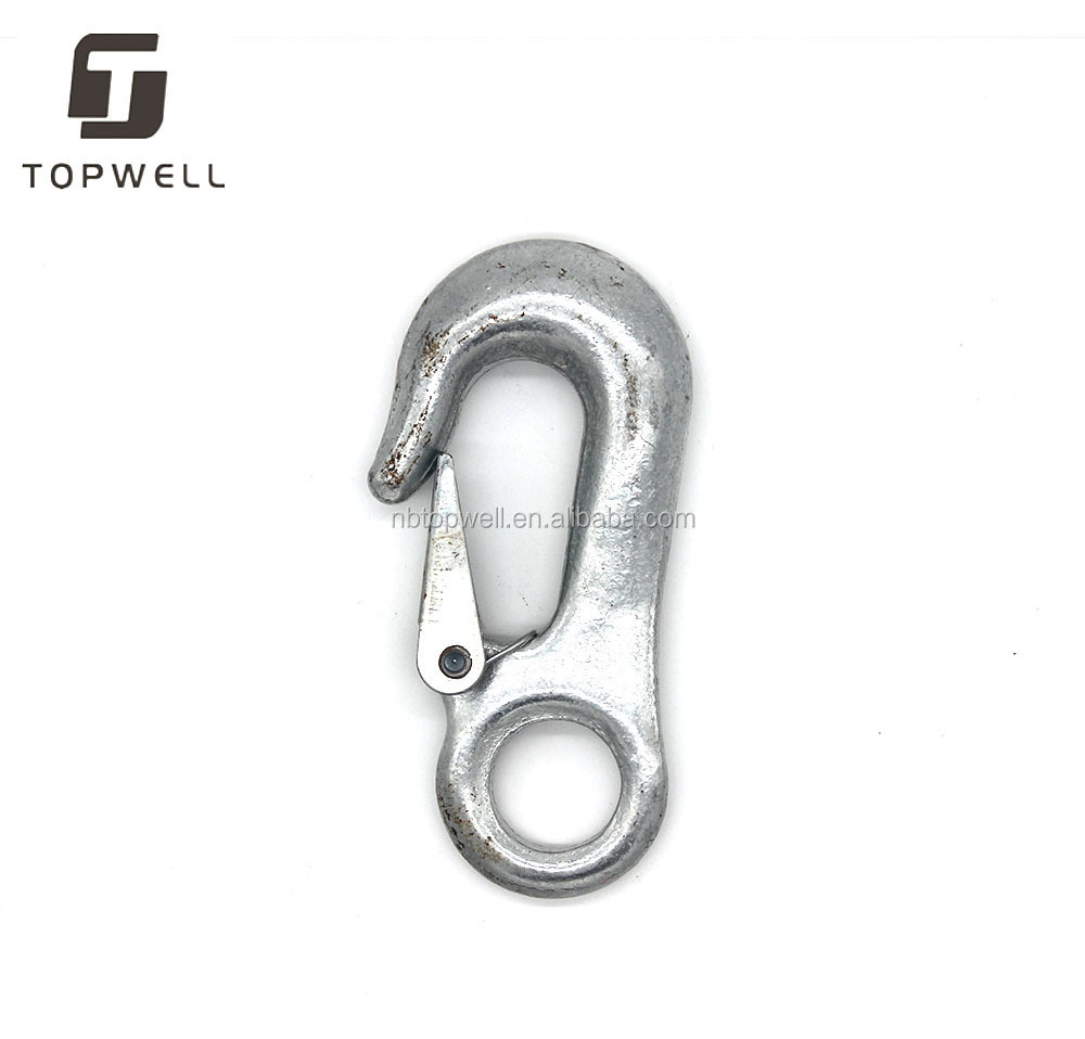 Big Eye Cargo Towing Hook Eye Sling Hook with Latch Safety Latch for Hook