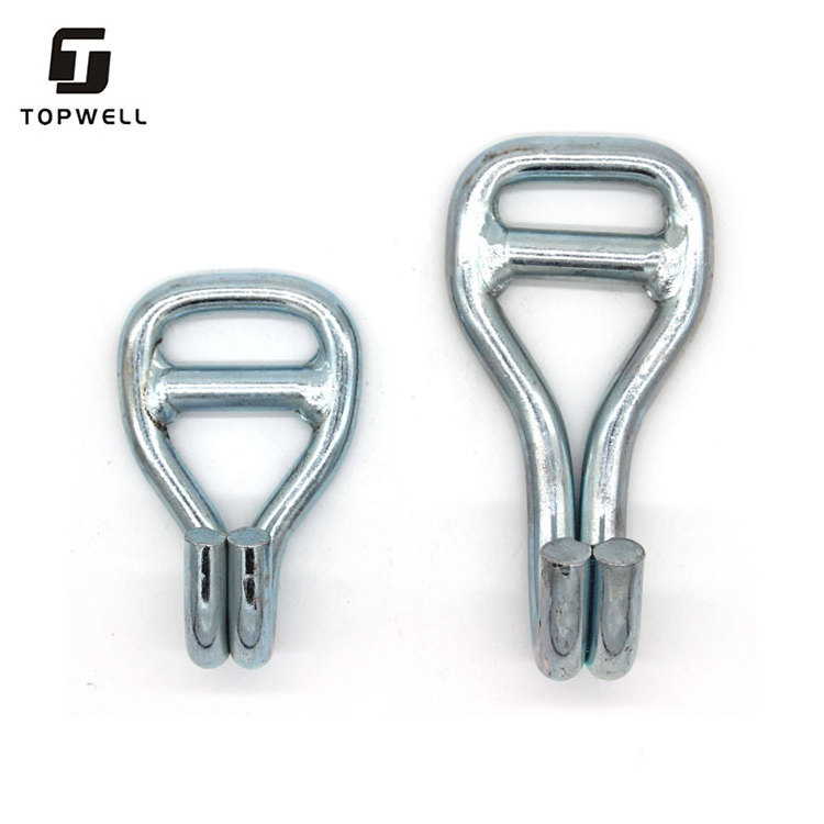 Manufacturer Direct Binding Belt Accessories Heavy Duty Metal Double Row Hook  Zinc Plated Double J Hook