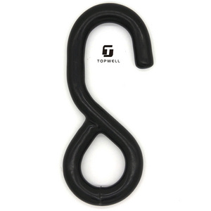 1 Inch 25mm Black Pvc Coated Metal Hooks S Hook for Hanging