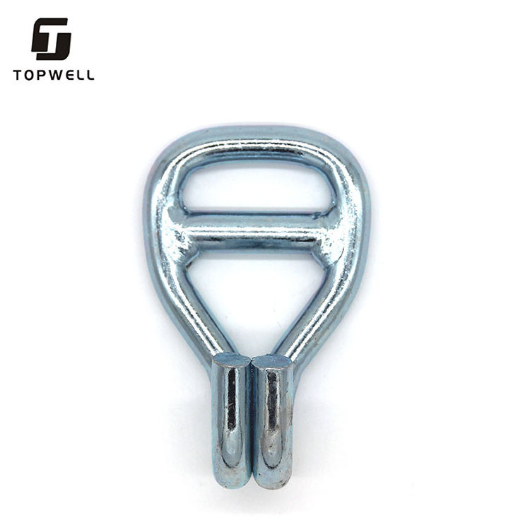 Manufacturer Direct Binding Belt Accessories Heavy Duty Metal Double Row Hook  Zinc Plated Double J Hook