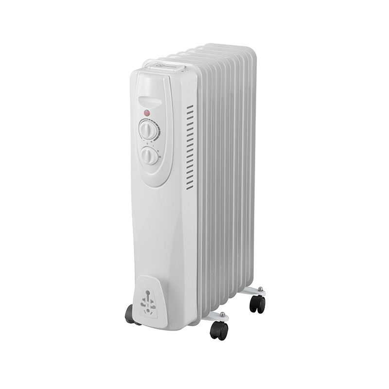 Home use oil filled radiator heater with tip-over switch