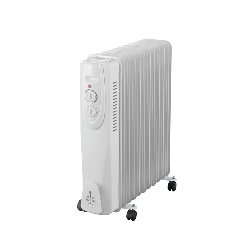 Home use oil filled radiator heater with tip-over switch