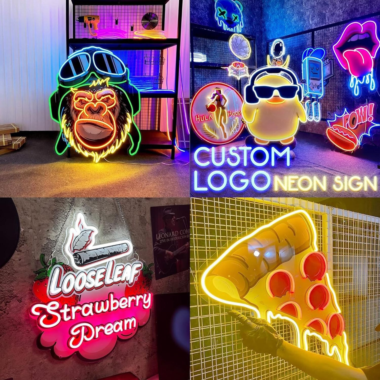 LOGO Custom Neon Signs UV Printed Neon Design Customized LED Neon Light Up Sign