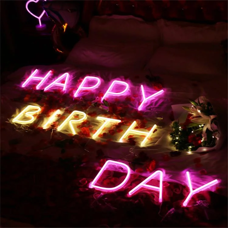 Wholesale China Factory Price New Design Custom Happy Birthday LED Neon Sign