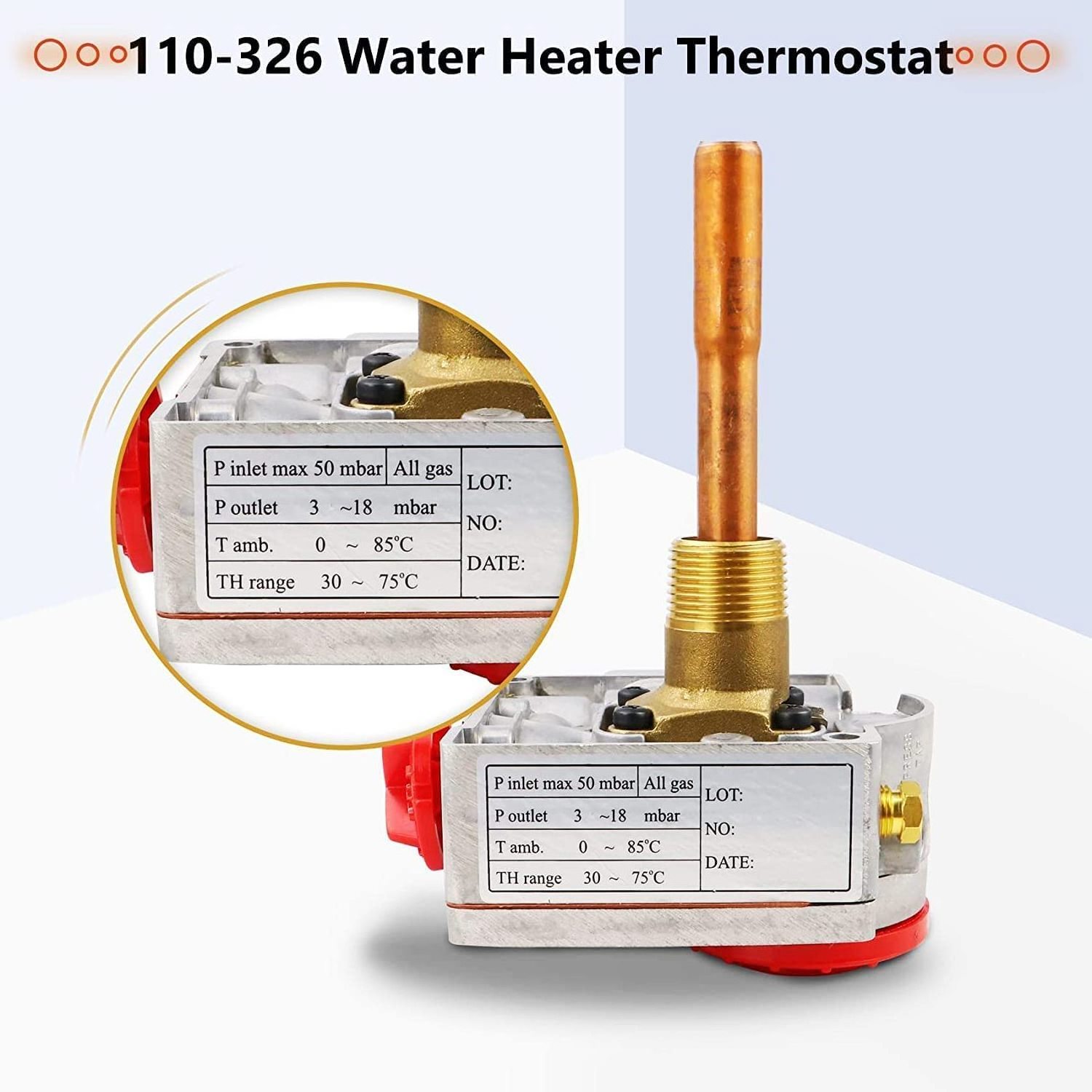 Gas Water Heater Valve.Gas Water Heater Thermostat  with Thermocouple ods pilot assembly