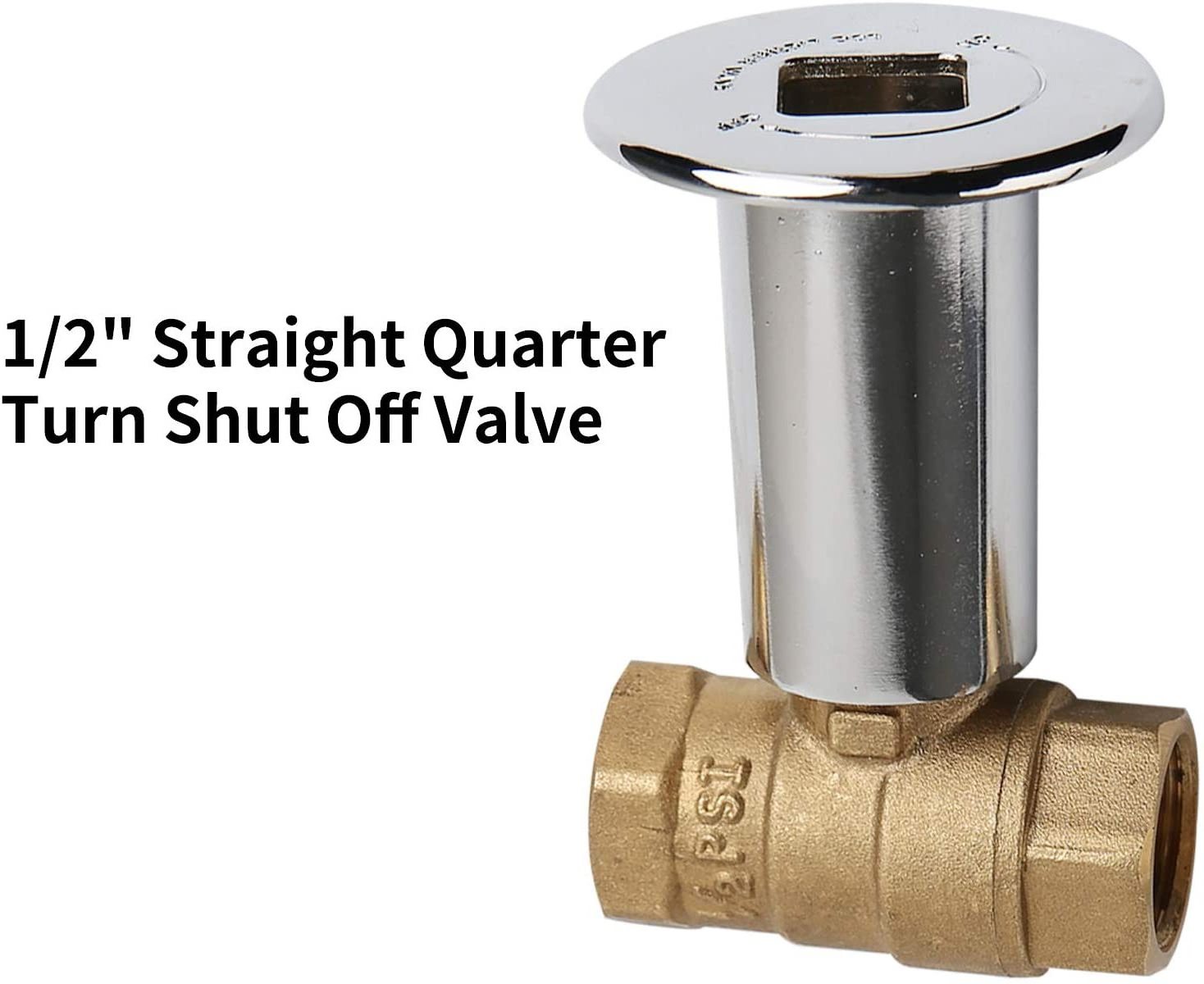 1/2-Inch Straight Quarter-Turn Shut-Off Valve Kit, Natural Gas Fire Pits, Gas Fireplace Key