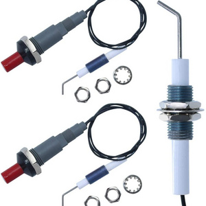 Push Button Piezo Igniter Kit with Threaded Ceramic Electrode Ignition Plug Wire