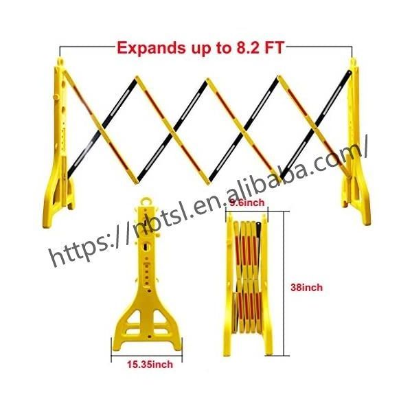 Expandable Plastic Barrier Water Filled Construction Plastic Road Traffic Expandable Barrier retractable barricade foldable