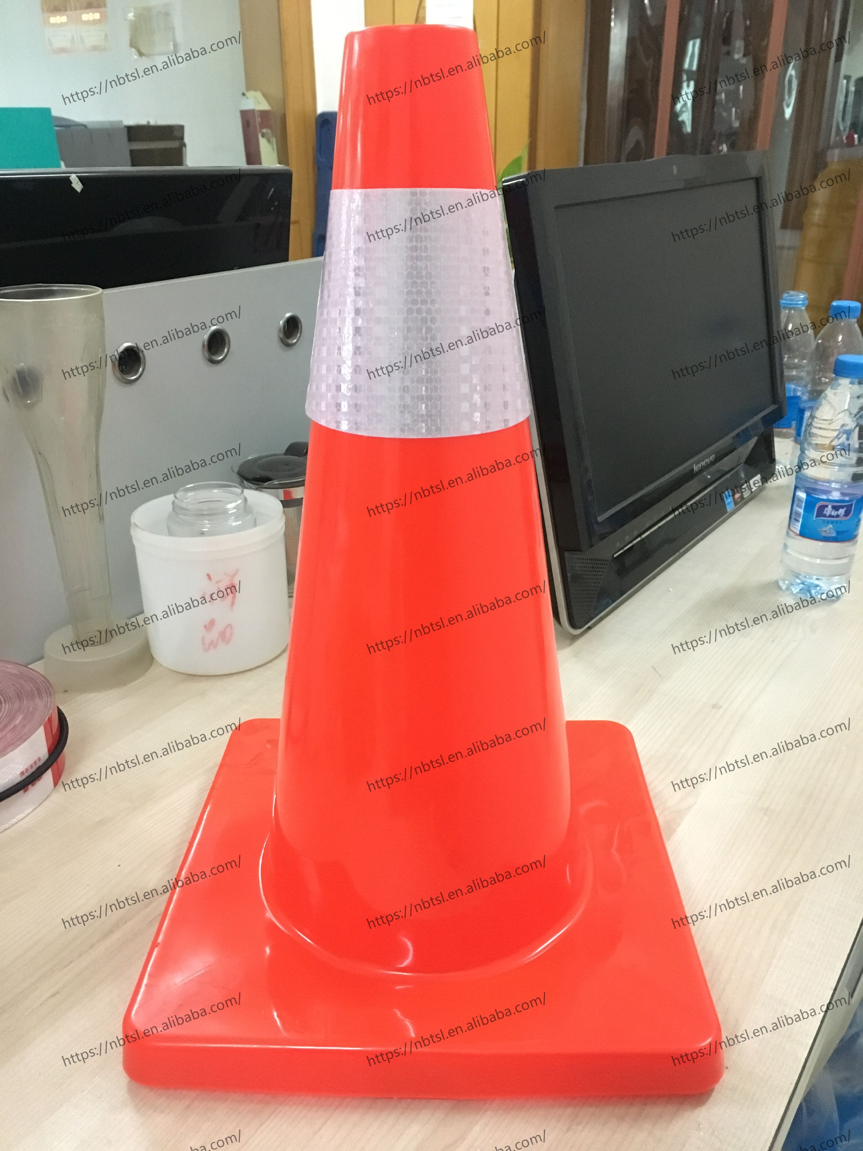 300mm Flexible PVC Traffic Cone Orange Road Cone