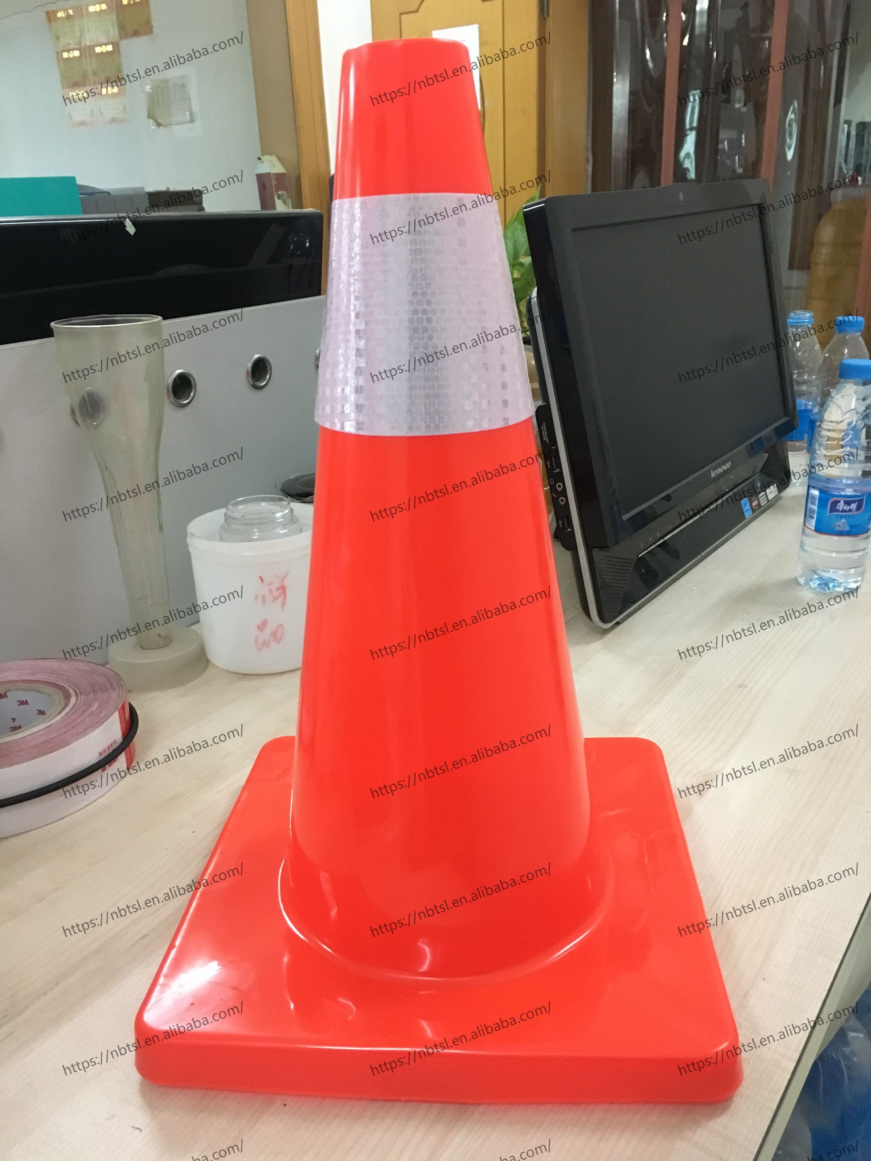 300mm Flexible PVC Traffic Cone Orange Road Cone