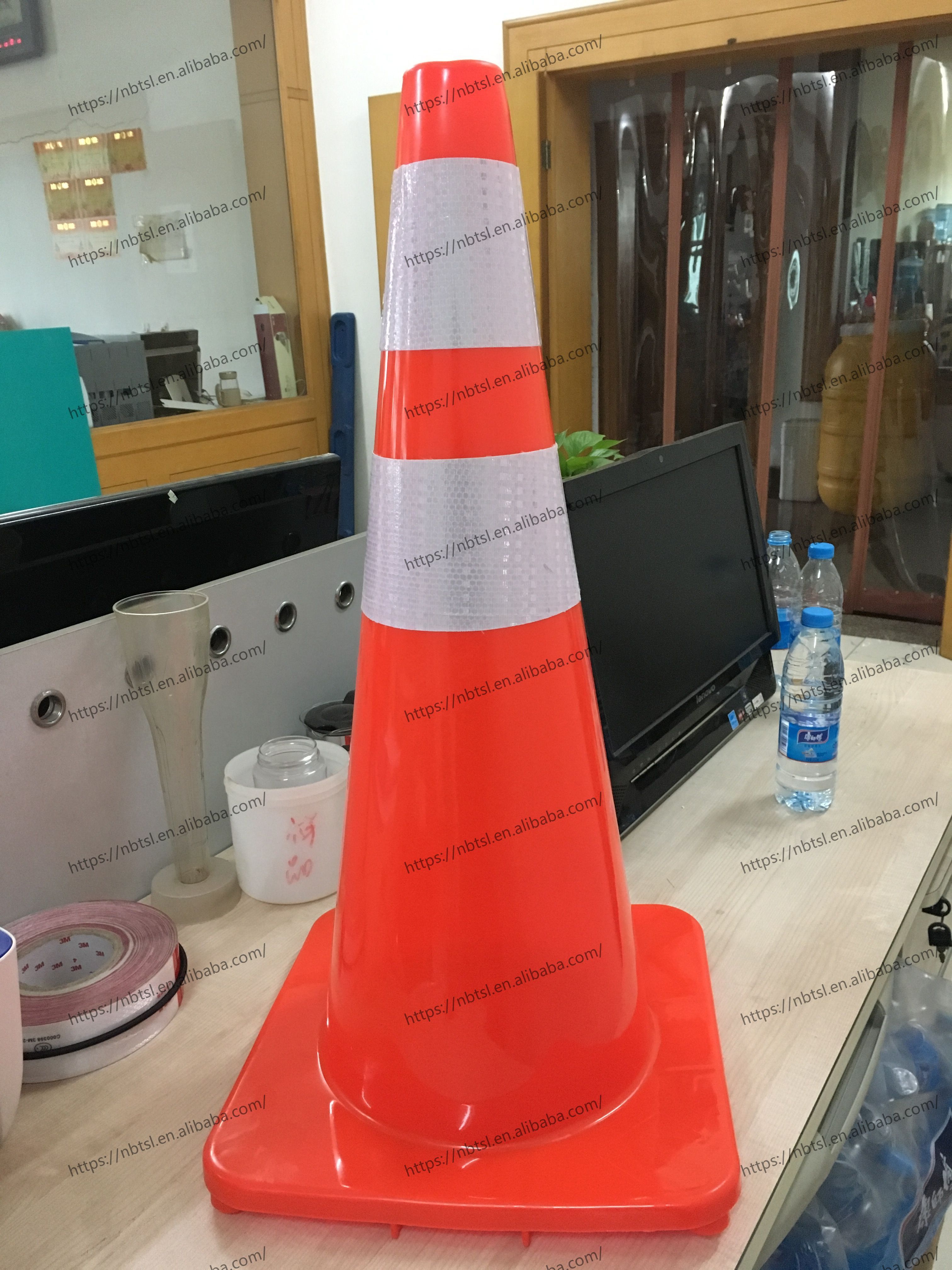 300mm Flexible PVC Traffic Cone Orange Road Cone