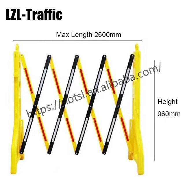 Expandable Plastic Barrier Water Filled Construction Plastic Road Traffic Expandable Barrier retractable barricade foldable