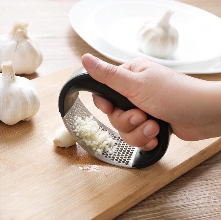 Stainless Steel Manual Garlic Press Rocker Kitchen Gadgets Garlic Ginger Mincer Crusher Squeezer