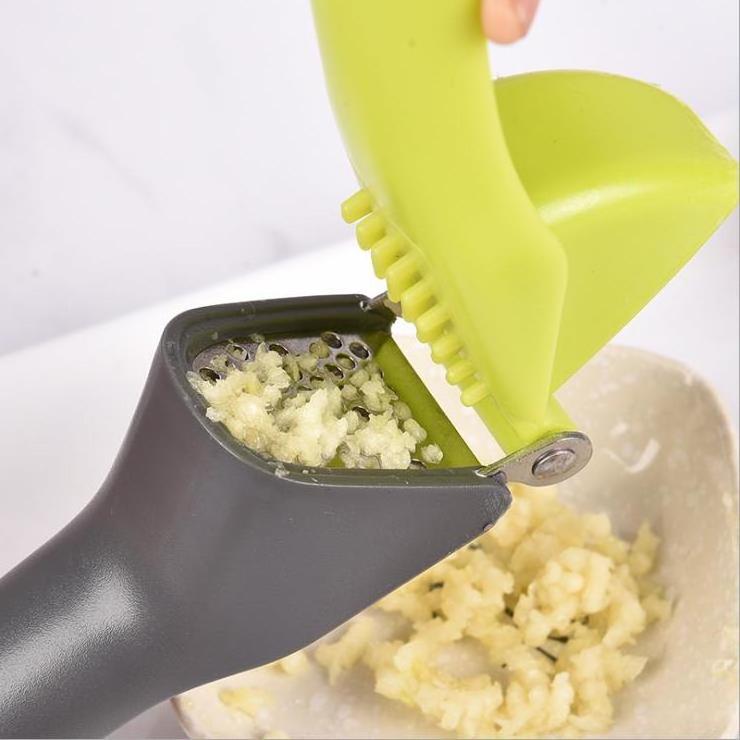 TD Wholesale New ABS Handhold Garlic Press Crusher Stainless Steel Garlic Mincer Squeezer Tools for Crush Garlic & Ginger