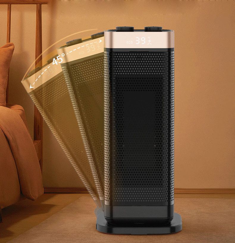 Space Heater Upgraded Fast Quiet Heating PTC Ceramic fan Heater Tower Oscillating Electric Heater Digital Thermostat 12h Timer