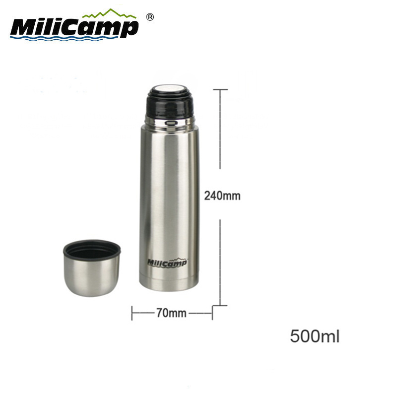 100/300/500/1000ml Portable camping insulated include cup stainless steel thermos vacuum flask