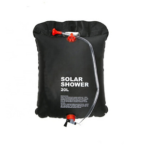 wholesale 20L Portable Solar camping shower 5 gallons Heating Pipe Bag Solar Shower Bag Water Heater Outdoor Other Camping gear