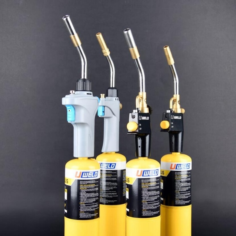 Heavy Duty Gas Welding Torch Head Cast Aluminium Adjustable Swirl Flame Hand Hold Portable Nozzle Fuel MAPP Torch