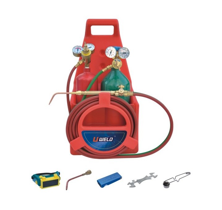 2021 Uweld Portable Acetylene and Oxygen Welding Kit With Cylinder Tank