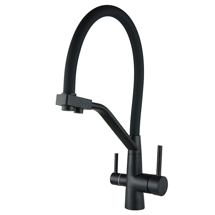 SANIPRO Commercial Kitchen Faucets Black Pull out Kitchen Sink Faucets with pull down sprayer