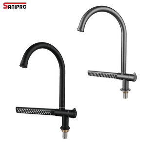 SANIPRO Modern Gourmet 360 Degree Adjustable Rotating SS304 Cold Water Stainless Steel Tap Waterfall Kitchen Sink Faucets