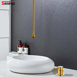 SANIPRO Hotel Toilet Matt Black Rose Gold Luxury Brass Ceiling Mounted Install Long Spout Creative Basin Tap Bathroom Faucets