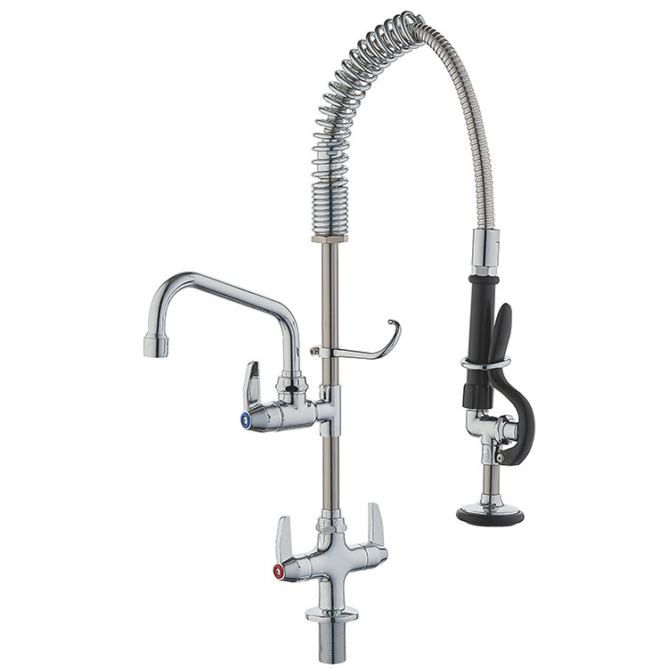 SANIPRO Bar Deck Mount Side Hot Cold Water Taps Mixers Spring Pull Out Spray Tap Commercial Pre Rinse Kitchen Sink Faucet