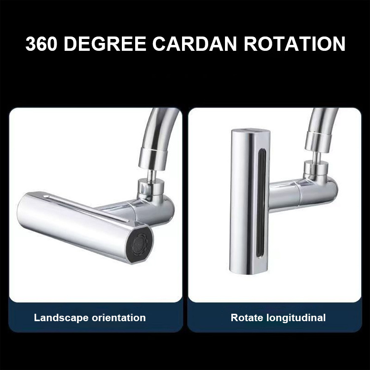 SANIPRO Universal 360 Degree Rotating 4 Mode Tap Extension Aerator Flying Rain Waterfall Kitchen Sink Filter Faucet Extender