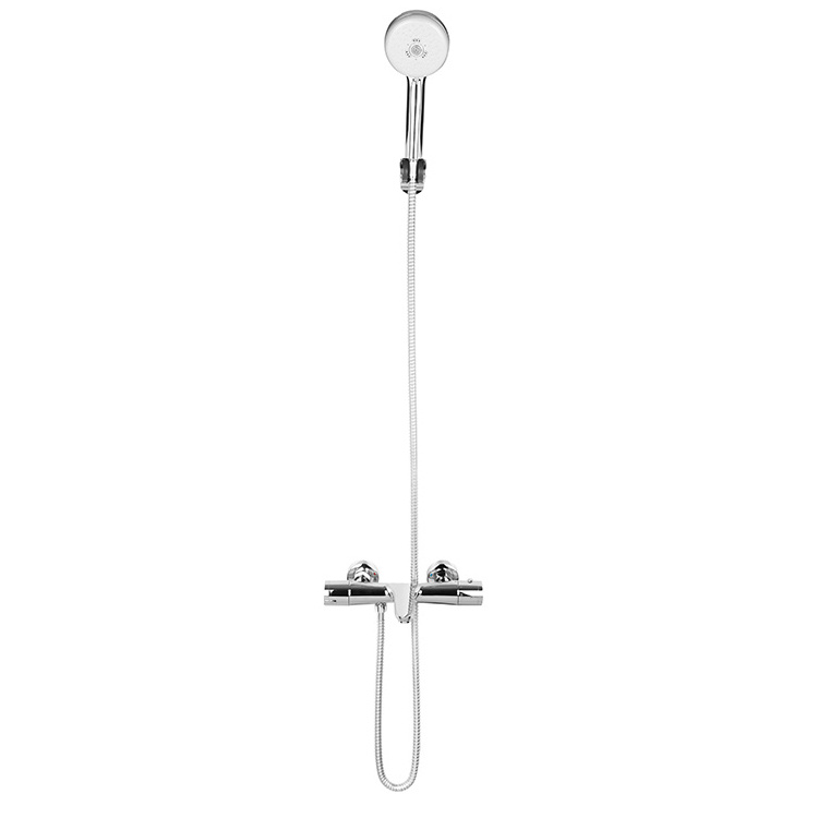 SANIPRO Wall Mounted Bathroom Spa Rainfall Constant Temperature Water Shower Set, All Copper Bath Tub Thermostatic Shower Faucet