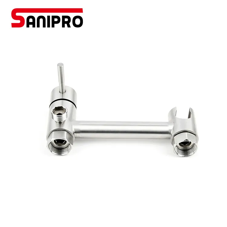 SANIPRO Brass Toilet Concealed Hot and Cold Bidet Spray Faucet Set Bathroom Brushed Nickel Hand Held Sprayer Shattaf Bidet