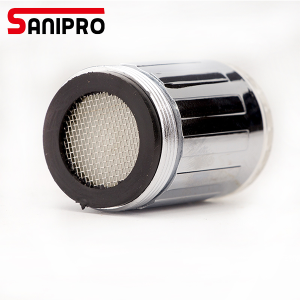 SANIPRO Temperature control 3 Color Water Power shower faucet light water saving faucet aerator change  Led faucet light