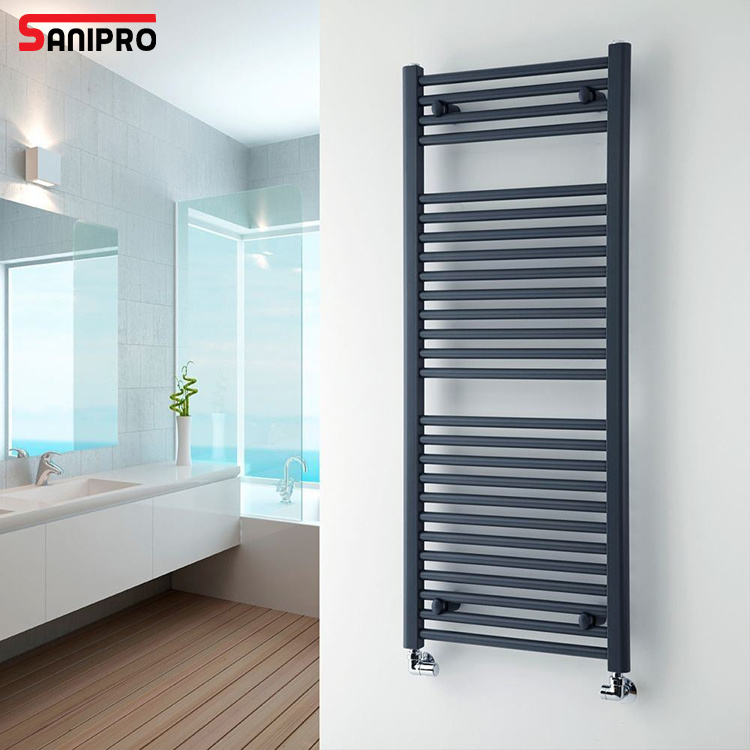 SANIPRO Popular Product Wall Mounted Flat Ladder Bathroom Radiators Low Carbon Steel Heated Towel Rail Rack