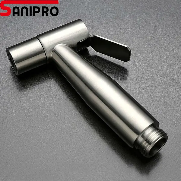 SANIPRO Wall Hung Stainless Steel Toilet WC Jet Shattaf Bidet Spray Muslim Handheld Sprayer Health Faucet Mixer Shower Tap Set