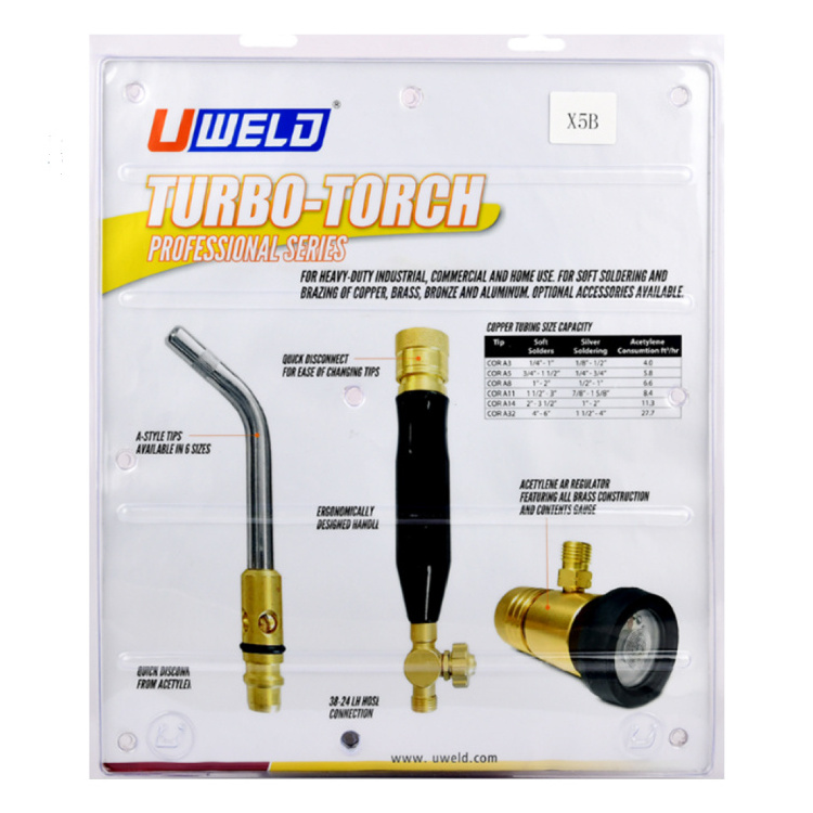 UWELD Refrigeration Repair Gas Torch Multi-Purpose Propane HVAC Mapp Turbo Torch